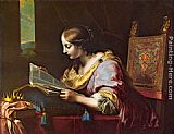 Catherine Wall Art - St Catherine Reading a Book